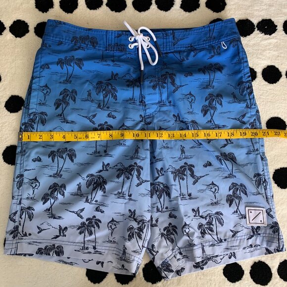 American Eagle Board Shorts Tropical Surf Beach Vacation Swim Trunks - Picture 8 of 10